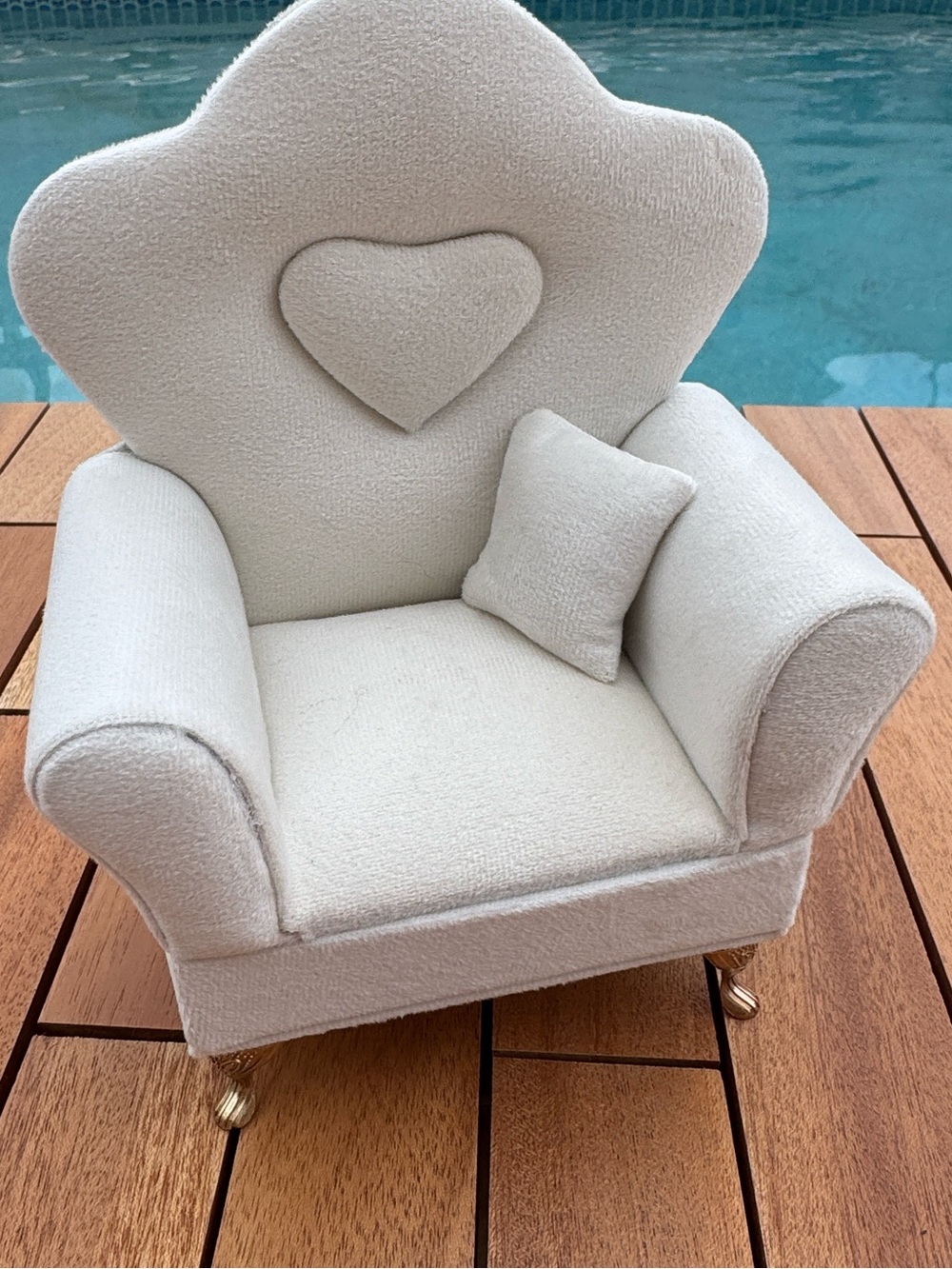 Upholstered Armchair Jewelry Box NWOT